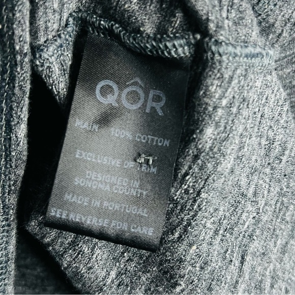 QÔR Heathered Gray Long Sleeve Henley Shirt XL - Picture 4 of 8